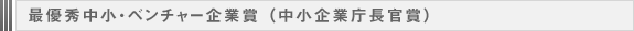 中小・ベンチャー企業賞 （中小企業庁長官賞）